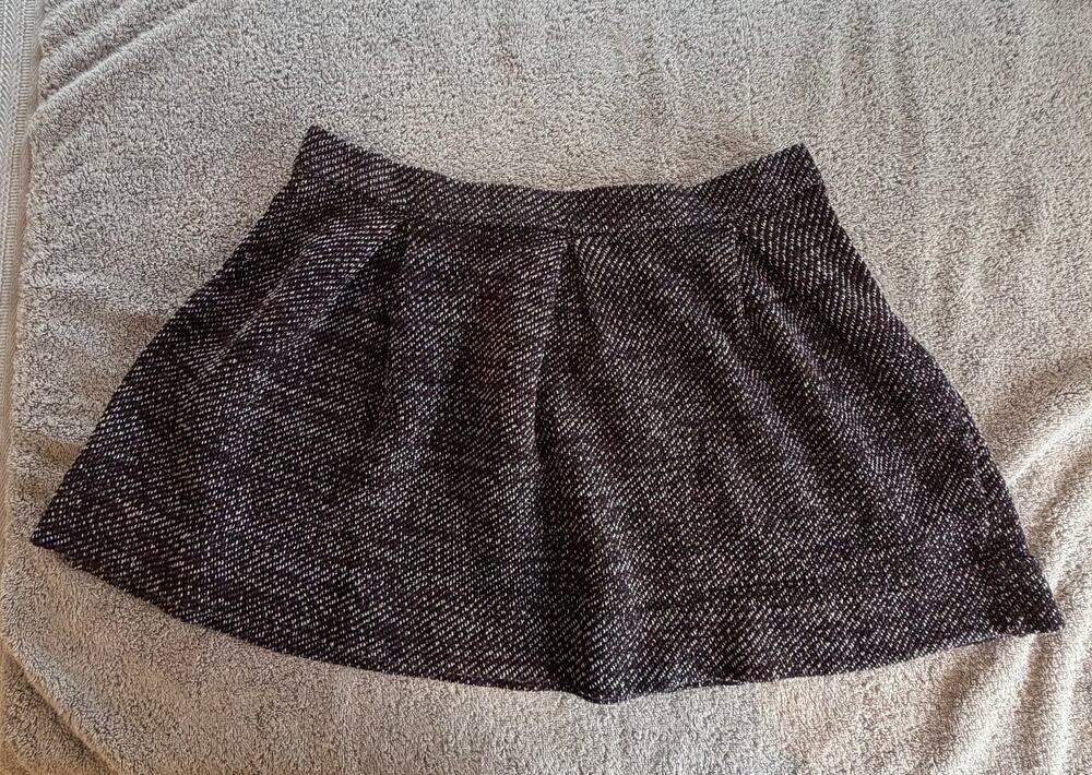Madewell Heathered Tweed Pleated Mini School Girl Skirt Y2k Back To School